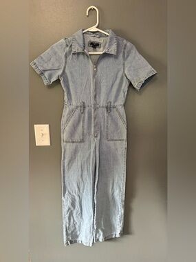 Light Wash Denim Zip Jumpsuit